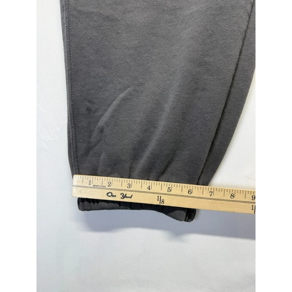 Zara Sweatpants Men Large Gray Cotton Fleece Lined Tapered Leg Drawstring Jogger